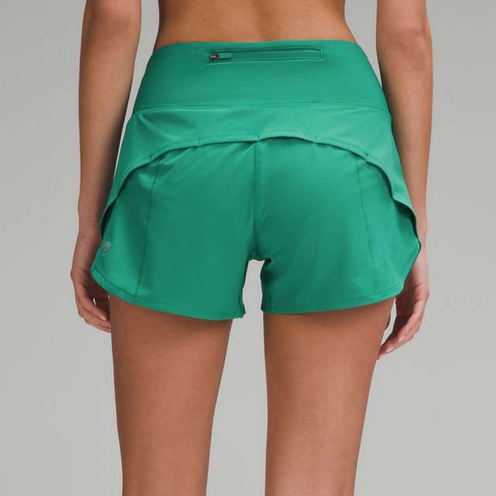 lululemon speed up high rise 4” cascadia green size 8